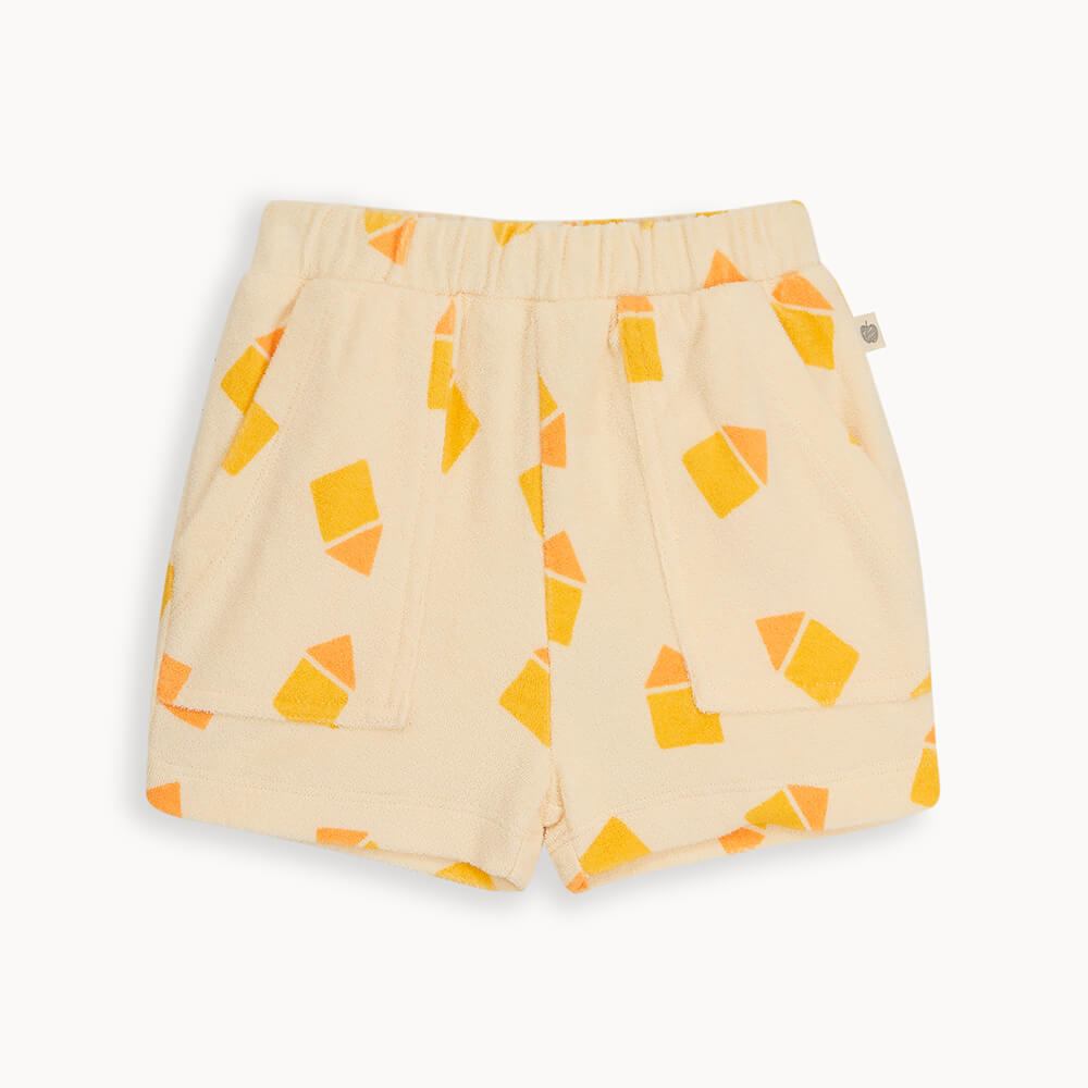 Shell and Shoreline T-Shirt And Short Set - Yellow Beach Hut