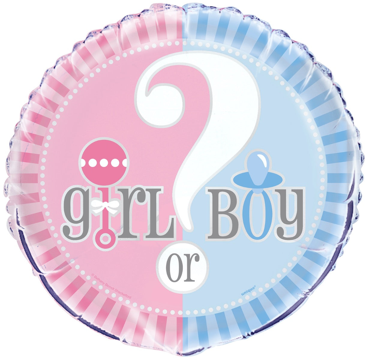 Gender Reveal Girl Or Boy Foil balloon 18"