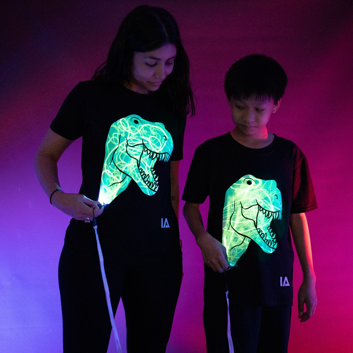 Interactive Glow In The Dark T-Shirt - Dinosaur