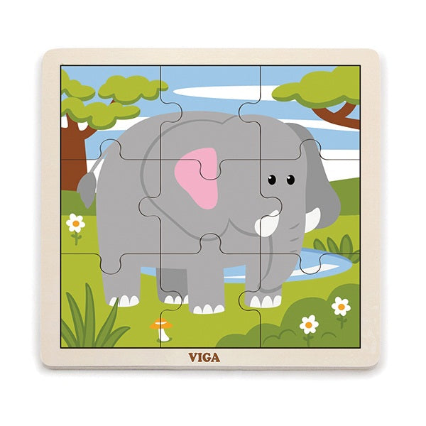 Puzzle 9 Pieces - Elephant