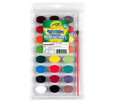 Washable Watercolors with Brush set of 24