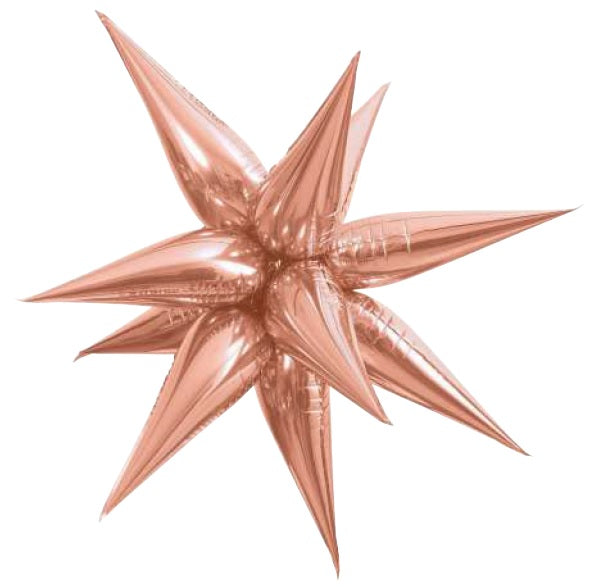 40" Rose Gold Jumbo Star-Burst Balloon Airfill Only