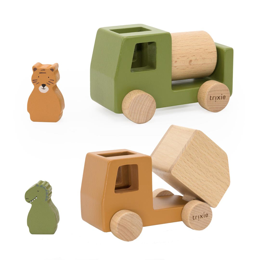 Wooden Animal Construction Cars