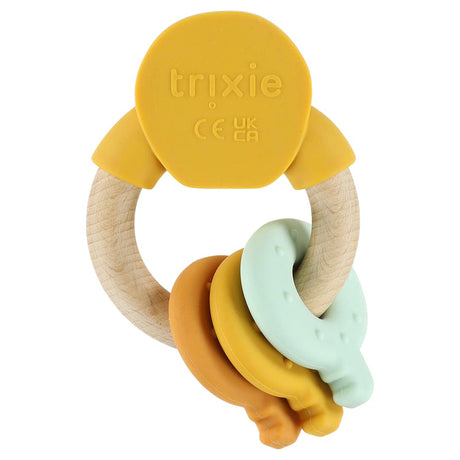 Wooden silicone activity ring - Mr. Lion