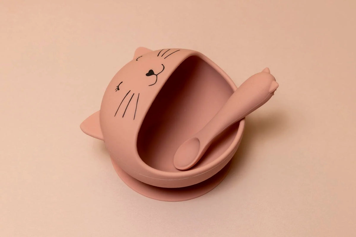 Baby Silicone first meal set - Mrs. Cat