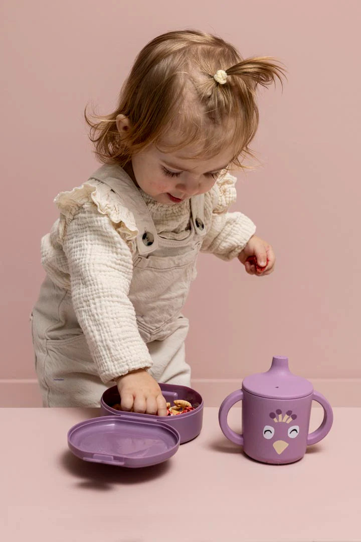 Snack box with clip - 2pcs - Mrs. Peacock