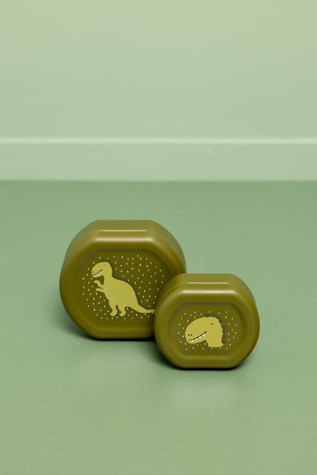 Snack box with clip - 2pcs - Mr. Dino