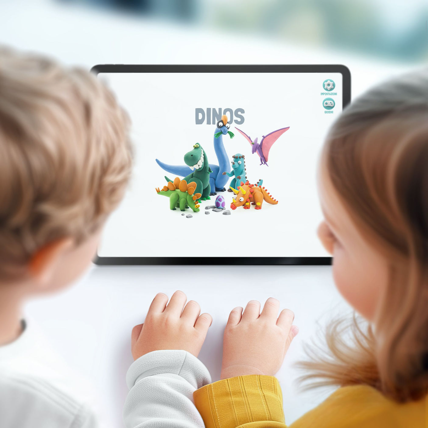Dinos. Colorful modeling air-dry clay, 15 cans