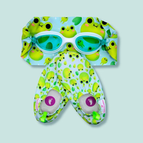 Pack - Goggles & Water Shoes Frogs