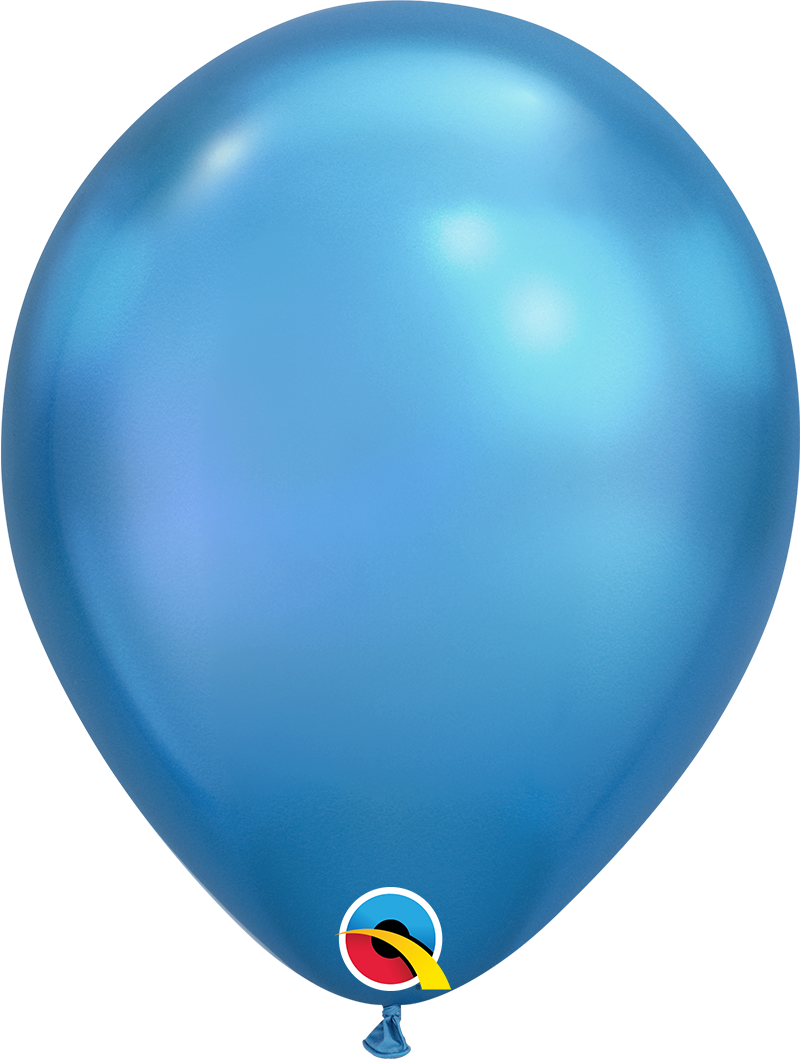 Balloon Chrome Blue 11"