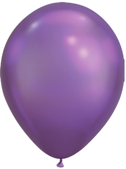 Balloon Chrome Purple 11"