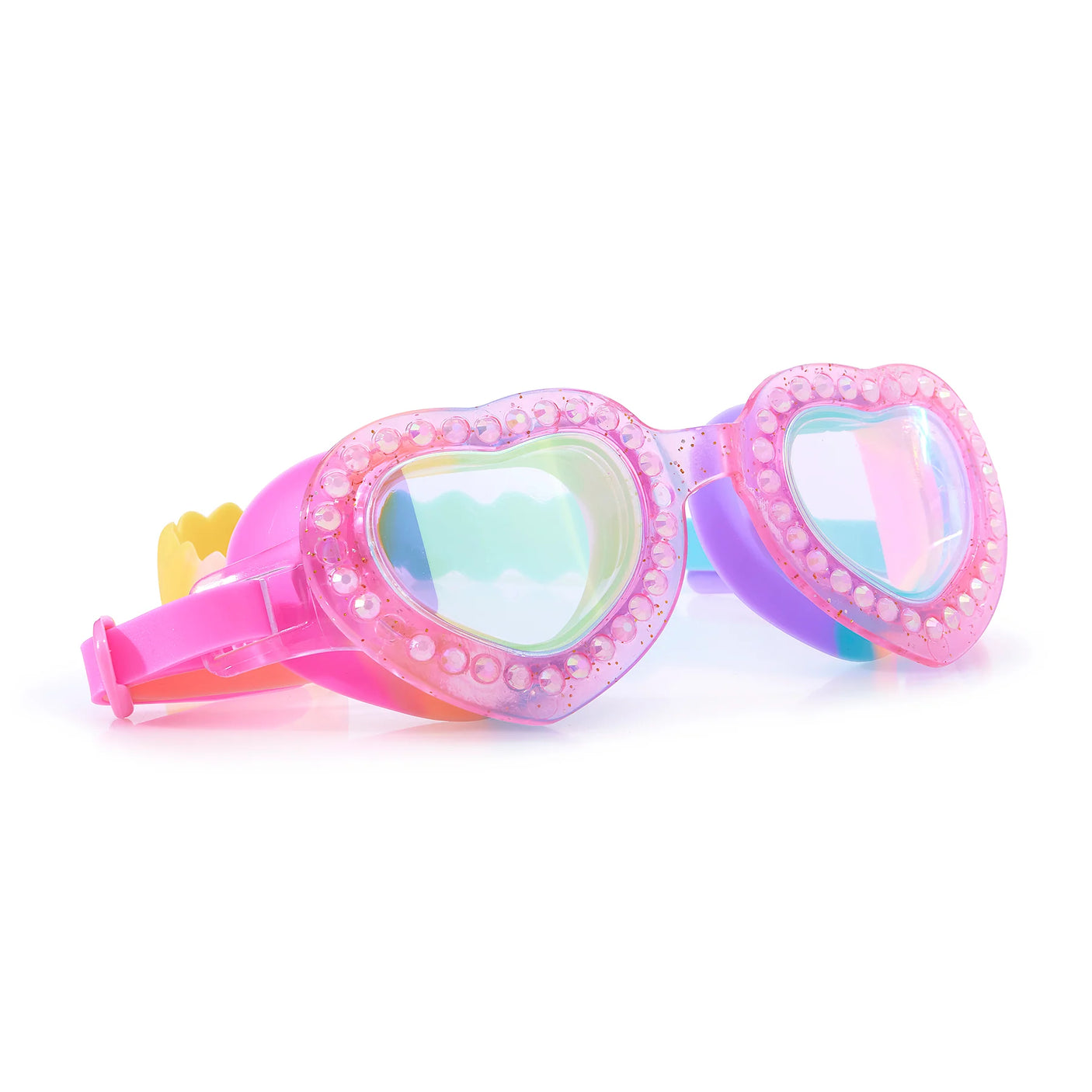 Love Ya Pink Heart Shaped Swim Goggles