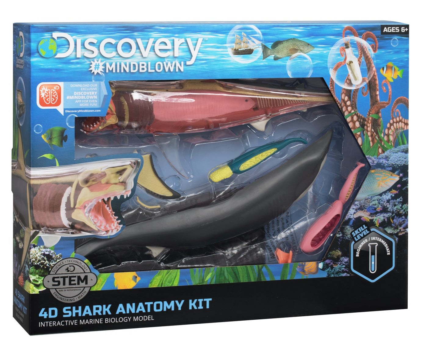 مجموعة تشريح سمكة القرش Discovery Mindblown 4D