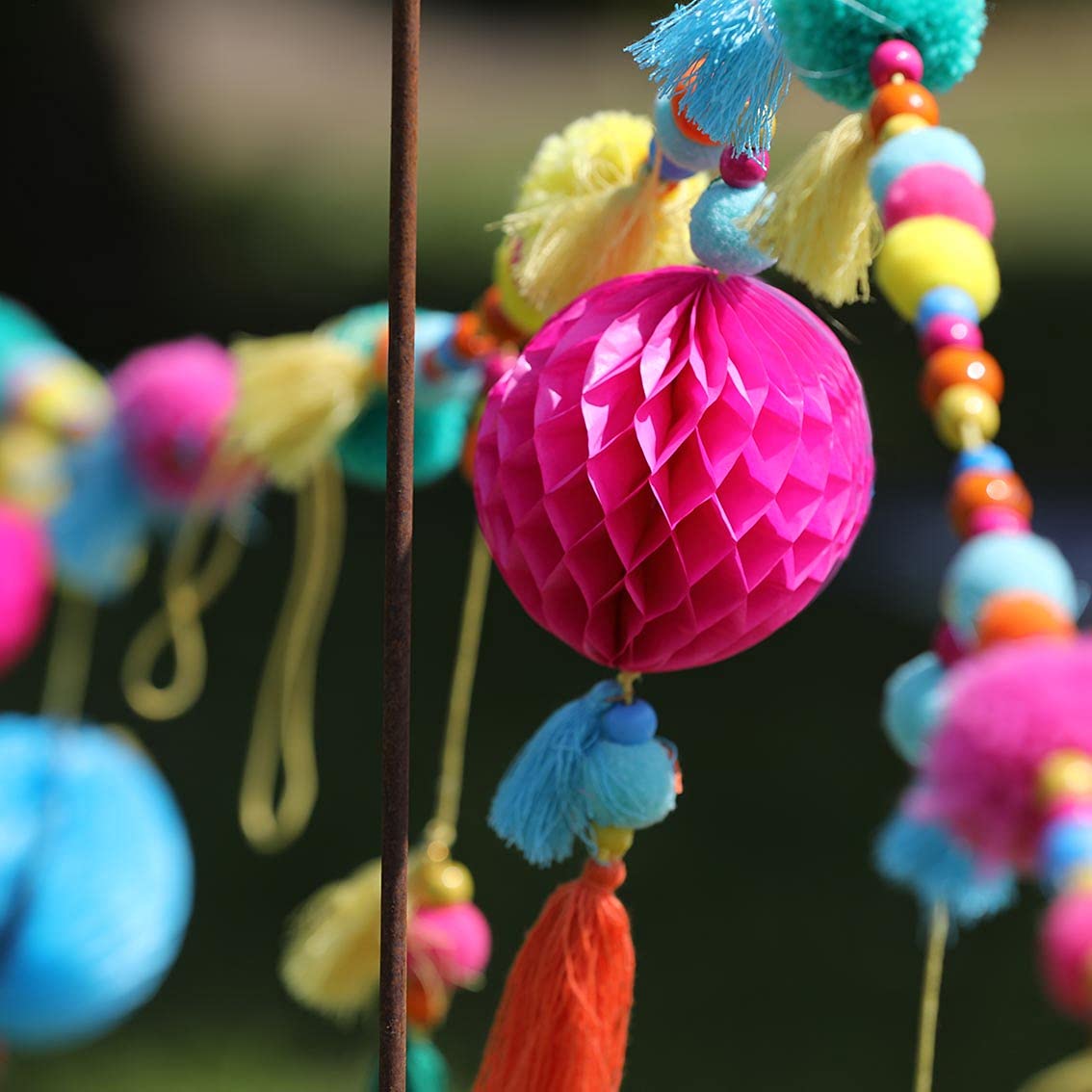 Boho Pom Poms Garland