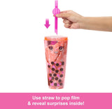 Mango Muchi Barbie Pop Reveal Bubble Tea Series Doll & Accessories with Fashion Doll & Pet, 8 Surprises