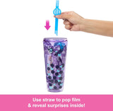 Taro Milk Barbie Pop Reveal Doll & Accessories, Bubble Tea Series with Fashion Doll & Pet, 8 Surprises