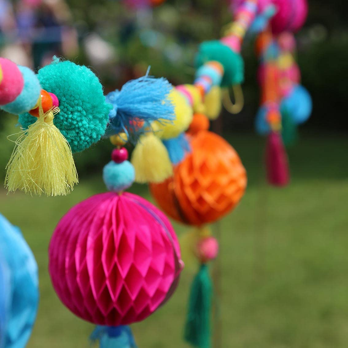 Boho Pom Poms Garland