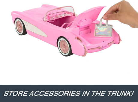 Barbie Corvette, Battery-Operated Remote-Control Toy Car from Barbie The Movie