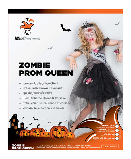 Zombie Prom Queen Halloween Costume - Black