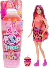 Mango Muchi Barbie Pop Reveal Bubble Tea Series Doll & Accessories with Fashion Doll & Pet, 8 Surprises