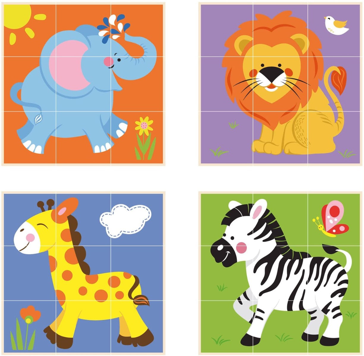 Stacking Cube Puzzle - Wild Animals