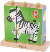 Stacking Cube Puzzle - Wild Animals