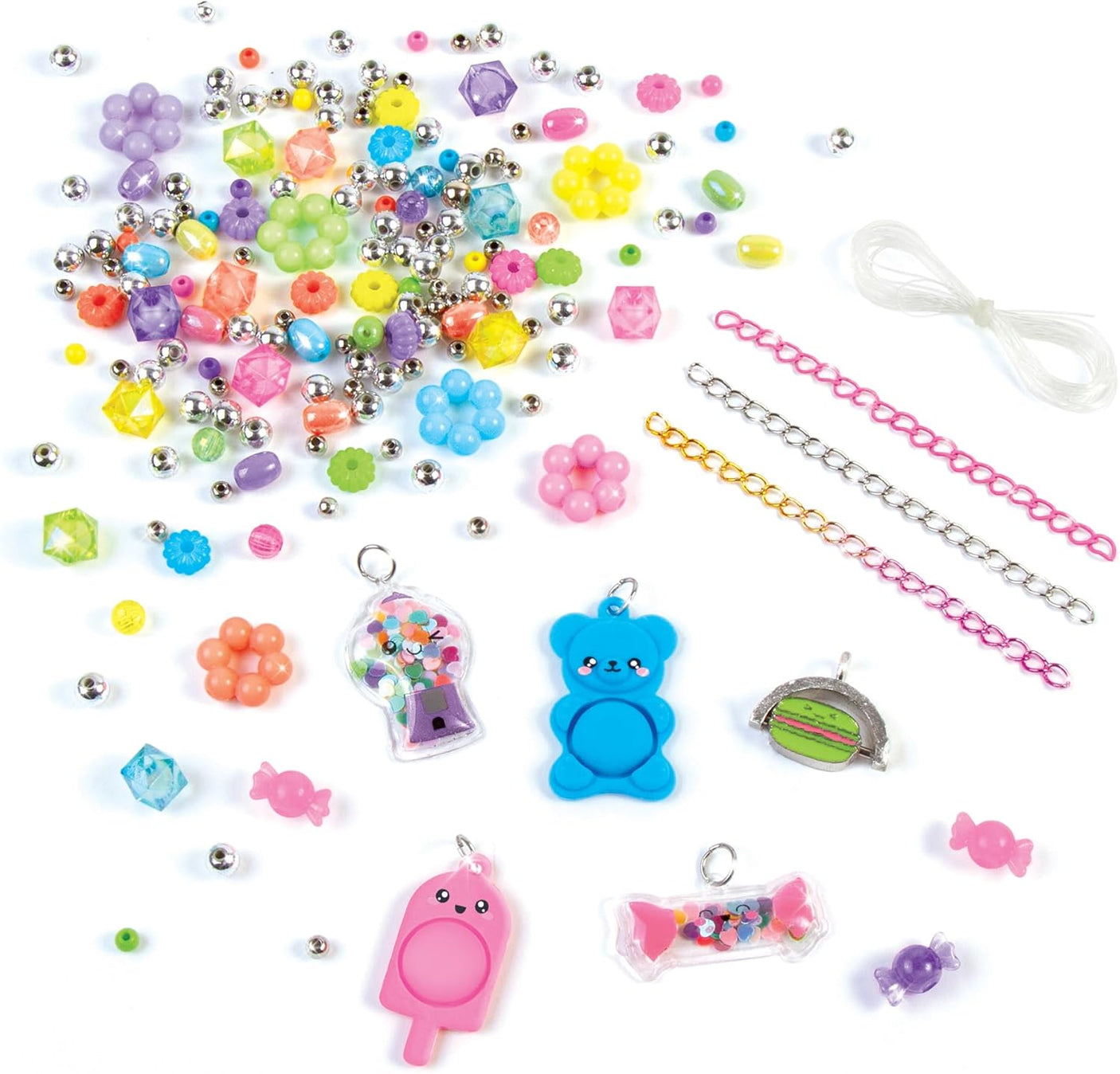 Pop! Shake! Twist! DIY Bracelet Kit - Make 7 Scensory Charm Bracelets, 171pcs