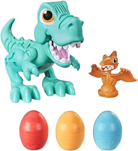 Play-Doh Dino Crew Crunchin' T-Rex Toy with Funny Dinosaur Sounds and 3 Eggs