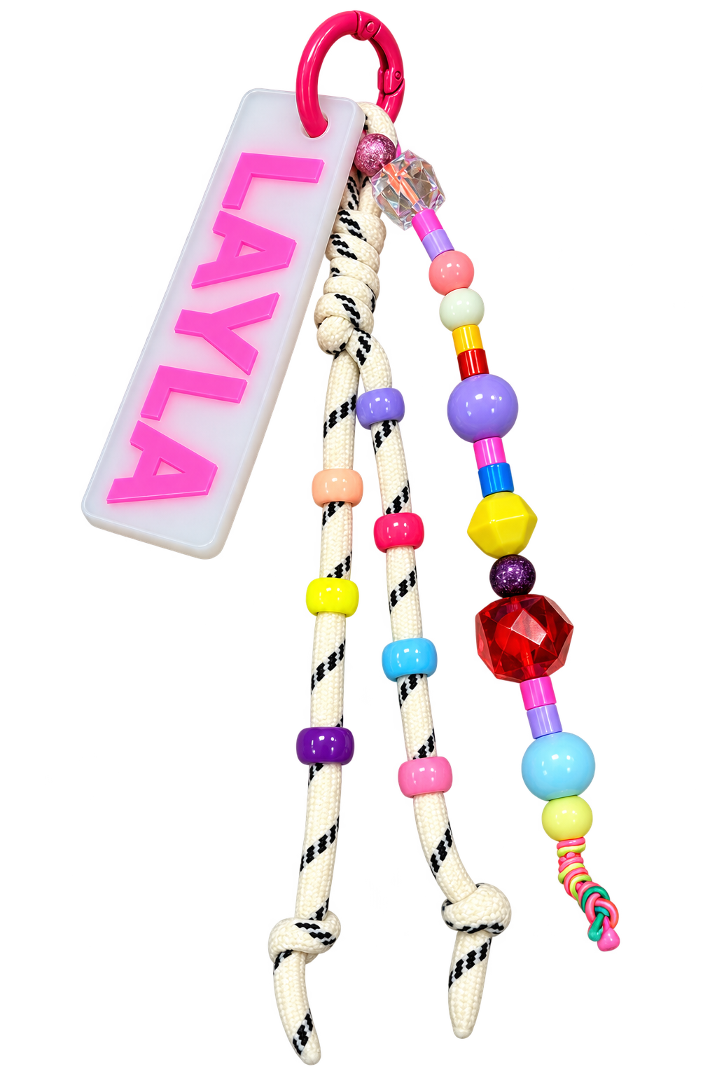 Personalized Statement Name Tag Bag Charm