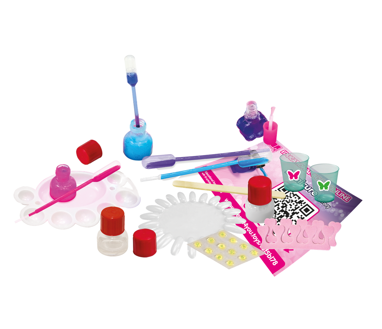 Manicure Factory Pretend Play Set for Kids – Nail Salon Toy with Nail Polish, Tools & Accessories