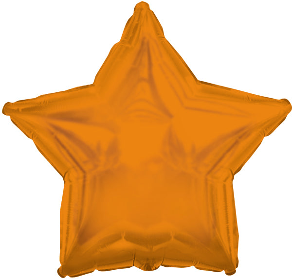 Orange Star Foil Balloon 18"