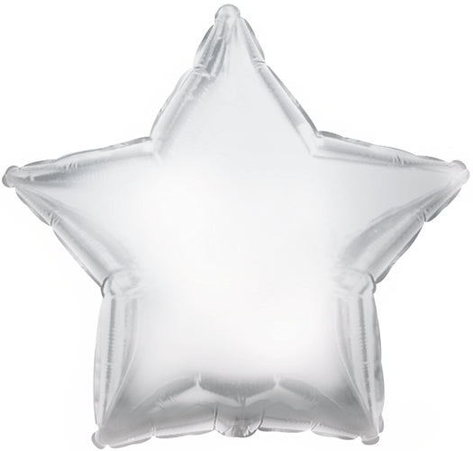 18" Star Balloon Platinum Silver