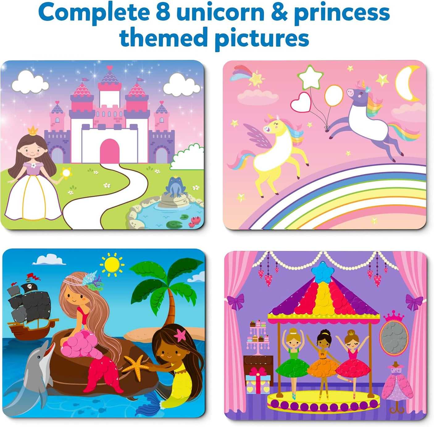 Dot It Sticker Art - Unicorns & Princesses