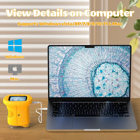 1000X Portable Mini Pocket Microscope with 2.4″ IPS Screen