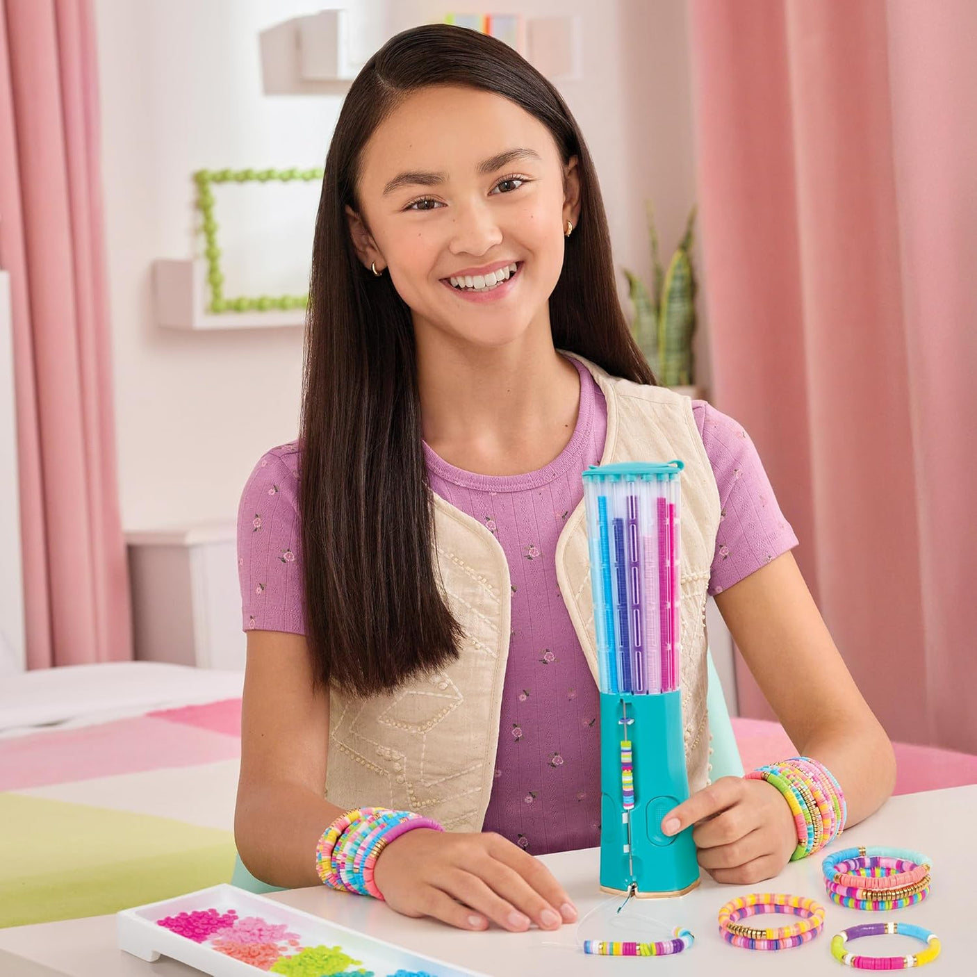 Swift Clicks - Heishi Bracelet Maker - 2047pc, DIY Jewelry Craft Kit