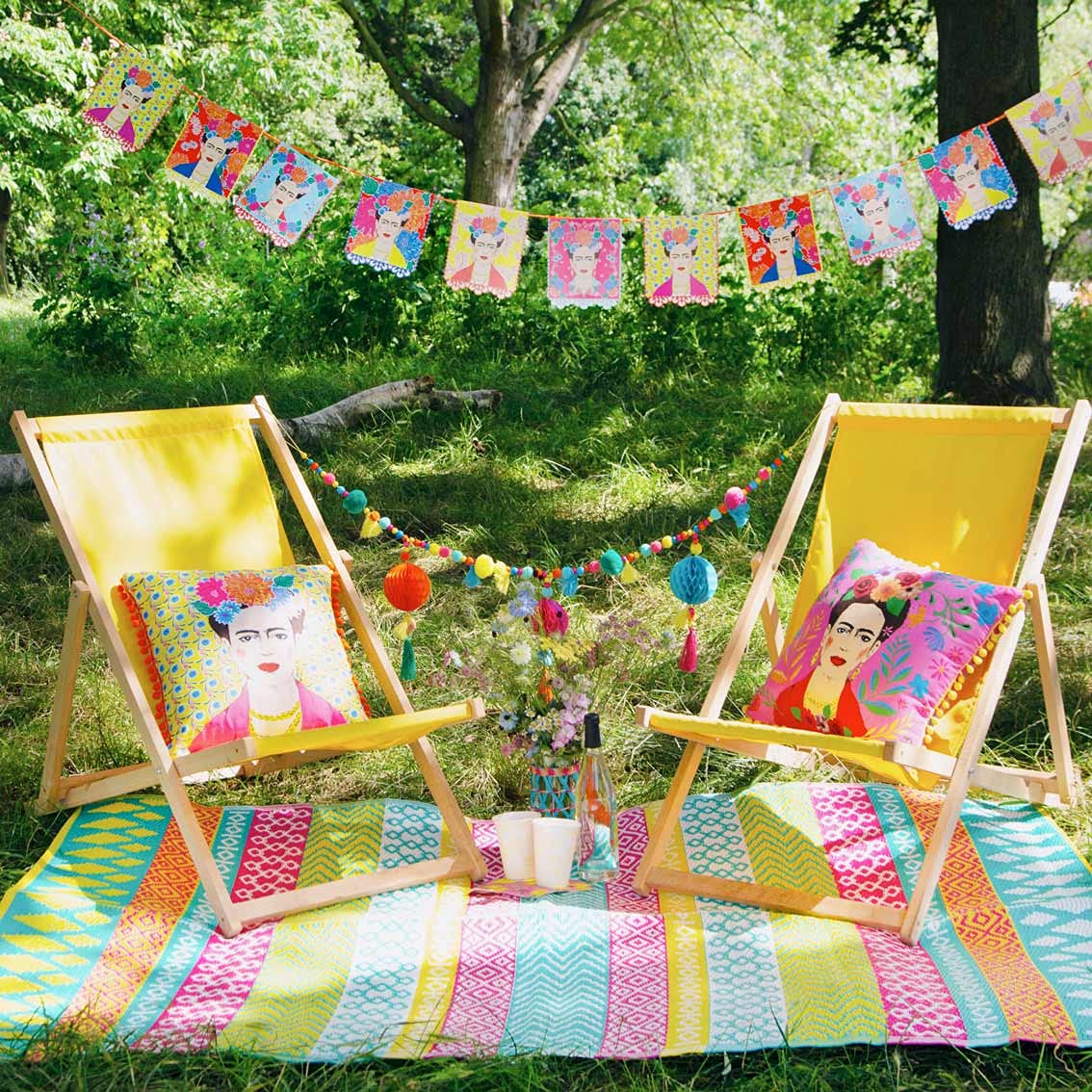 Boho Pom Poms Garland