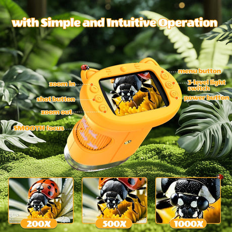 1000X Portable Mini Pocket Microscope with 2.4″ IPS Screen