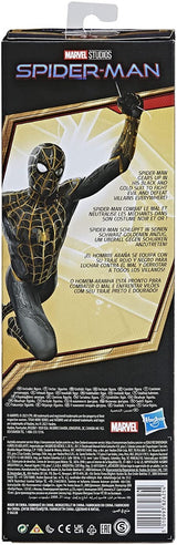 Spider-Man Marvel Titan Hero Series 12-Inch Black and Gold Suit Action Figure Toy, Inspired Movie, for Kids Ages 4 and Up