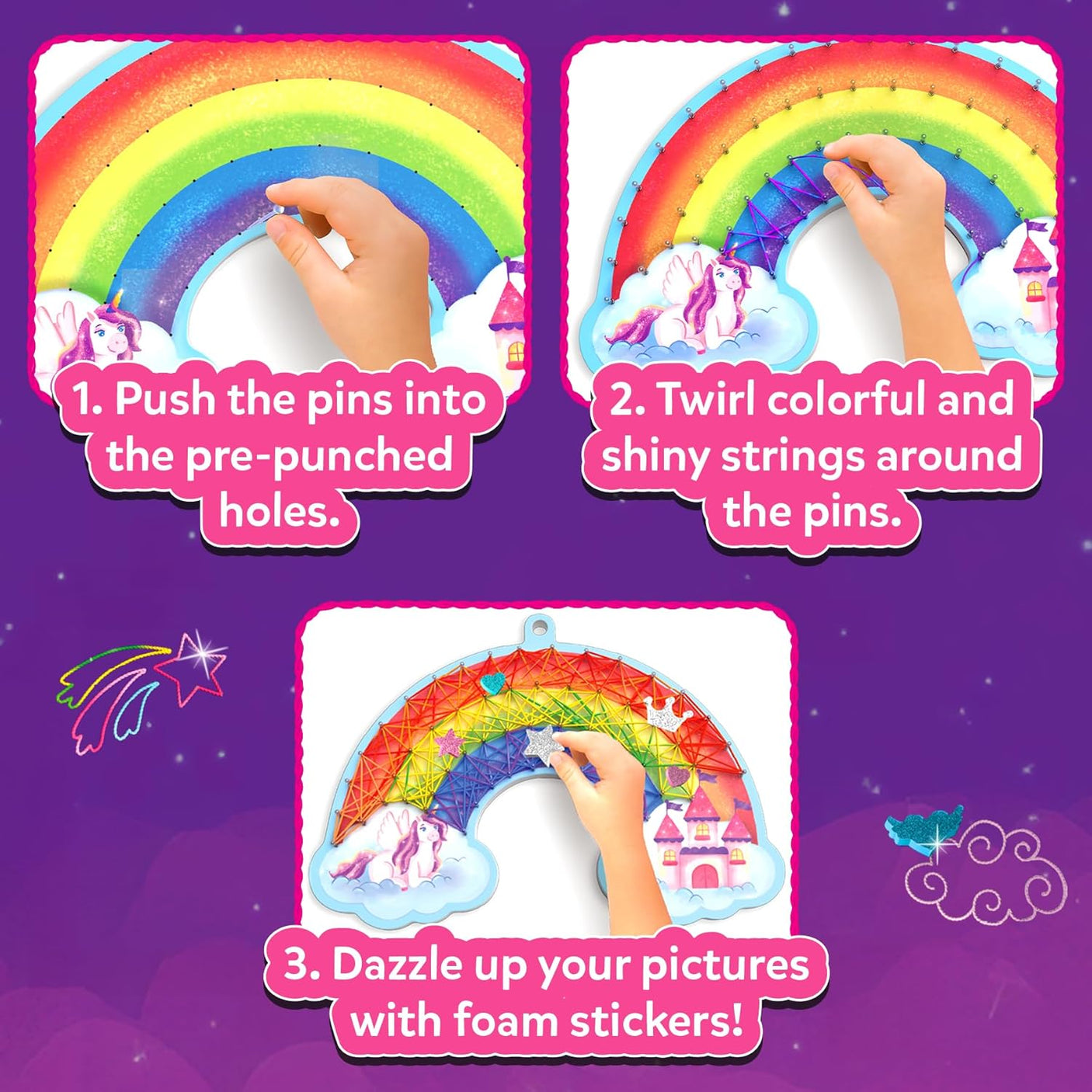 String Art Activity - Unicorn Magic Mess-Free Art