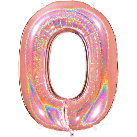 Glitter Rose Gold Number Balloon 40"