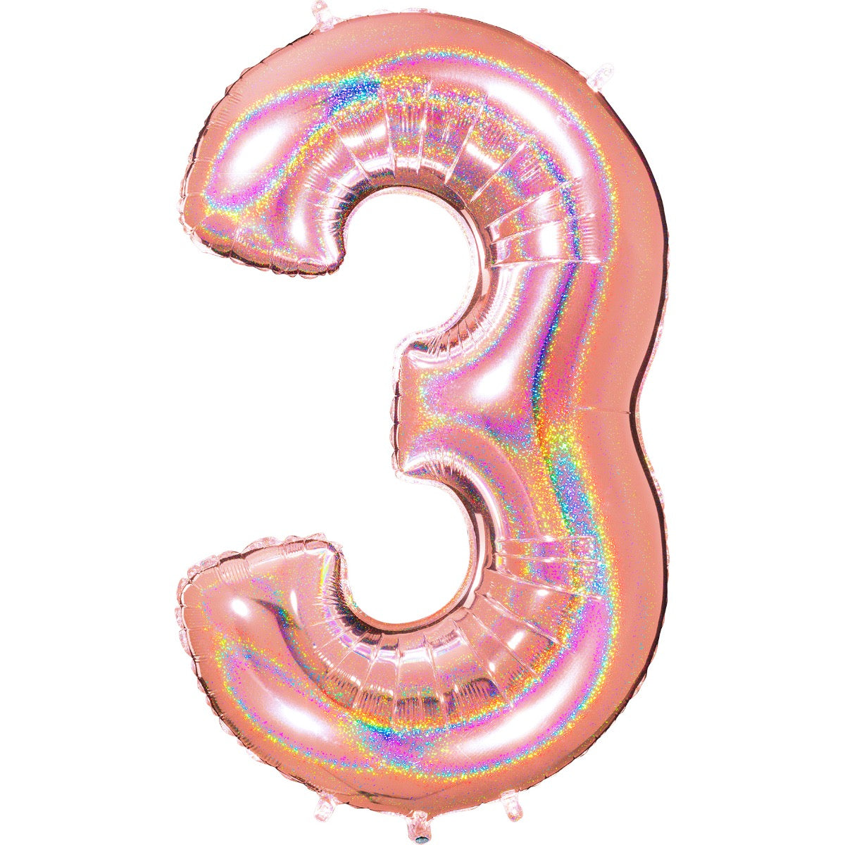 Glitter Rose Gold Number Balloon 40"