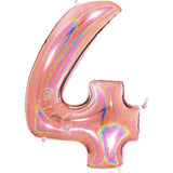 Glitter Rose Gold Number Balloon 40"