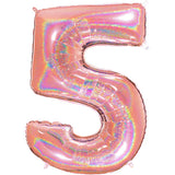 Glitter Rose Gold Number Balloon 40"