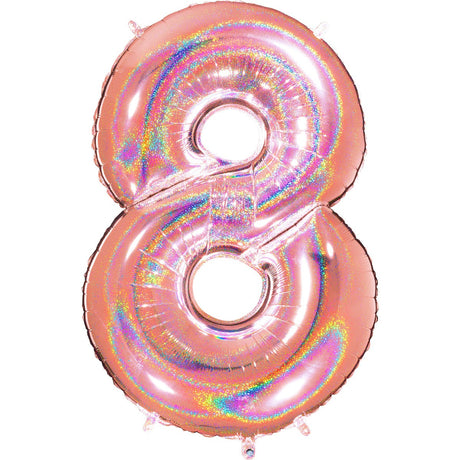 Glitter Rose Gold Number Balloon 40"
