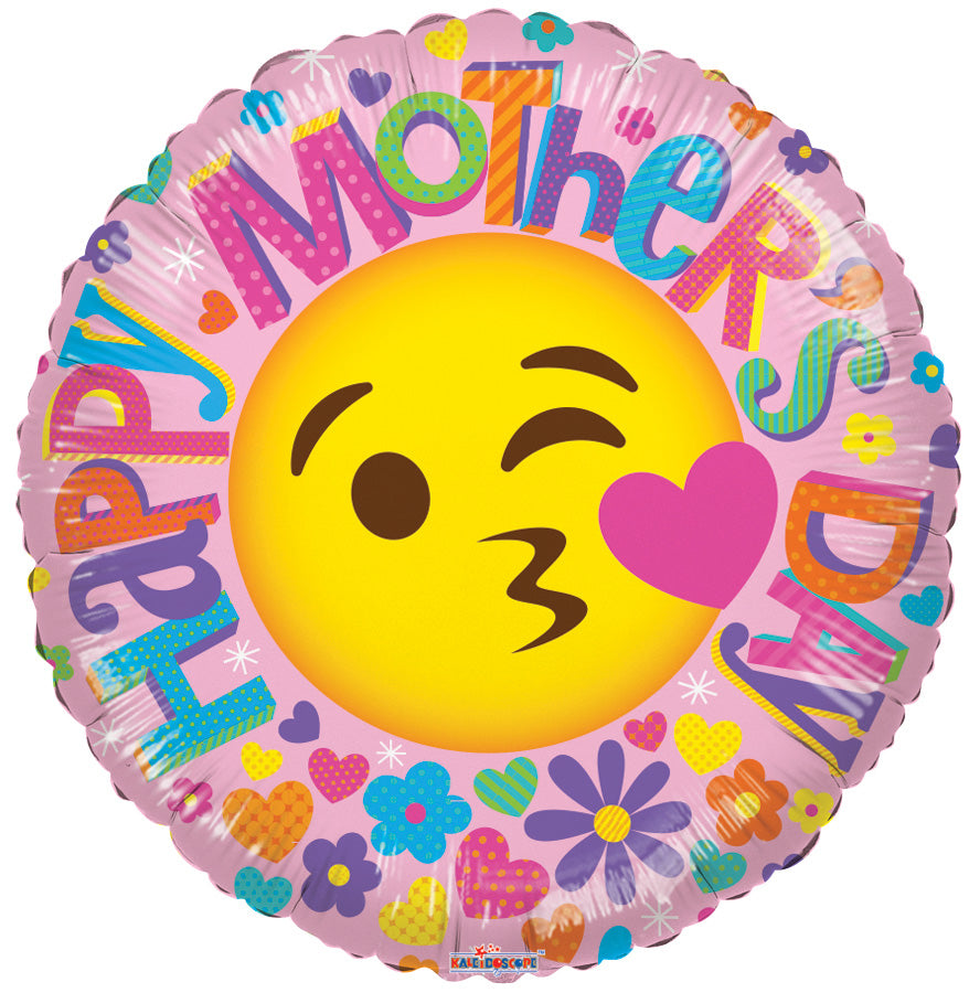 Happy Mother's Day Smiley Face Foil Balloon 18"