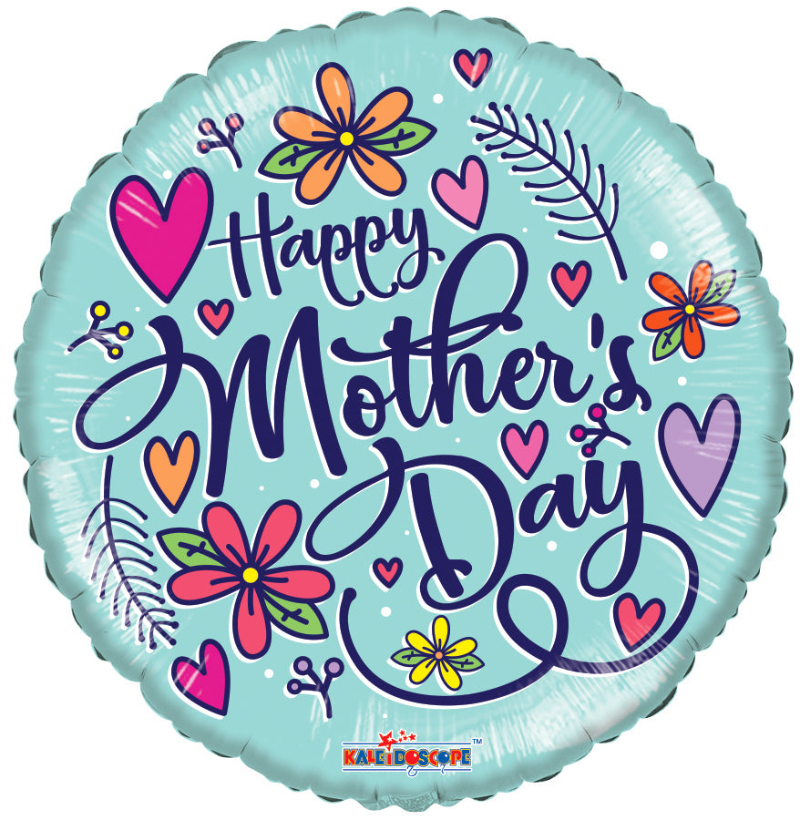 Happy Mother's Day Hearts Foil Balloon 18"