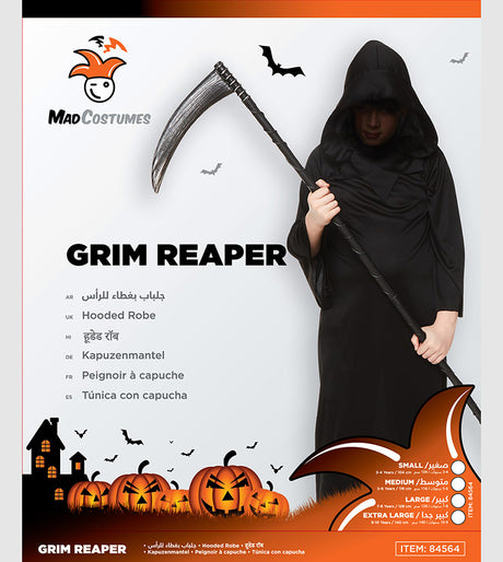 Mad Grim Reaper Kids Halloween Costume