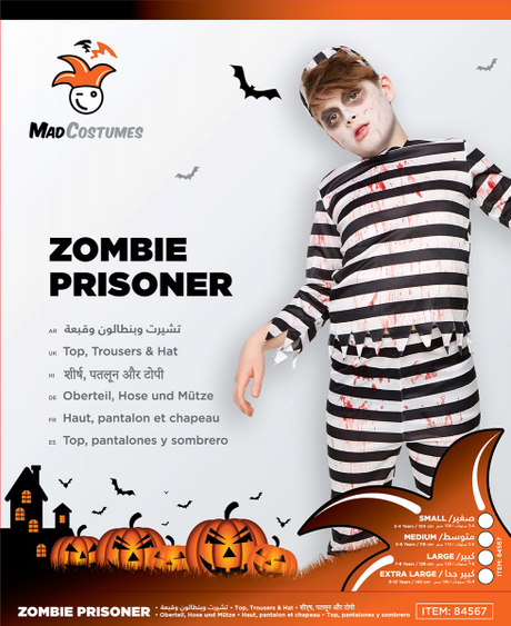 Zombie Prisoner Kids Halloween Costume