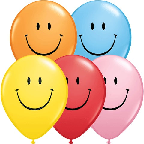 Smiley Face Latex Balloon 11"