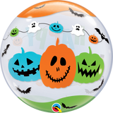 Round Halloween Fun Font Bubble Balloon 22"